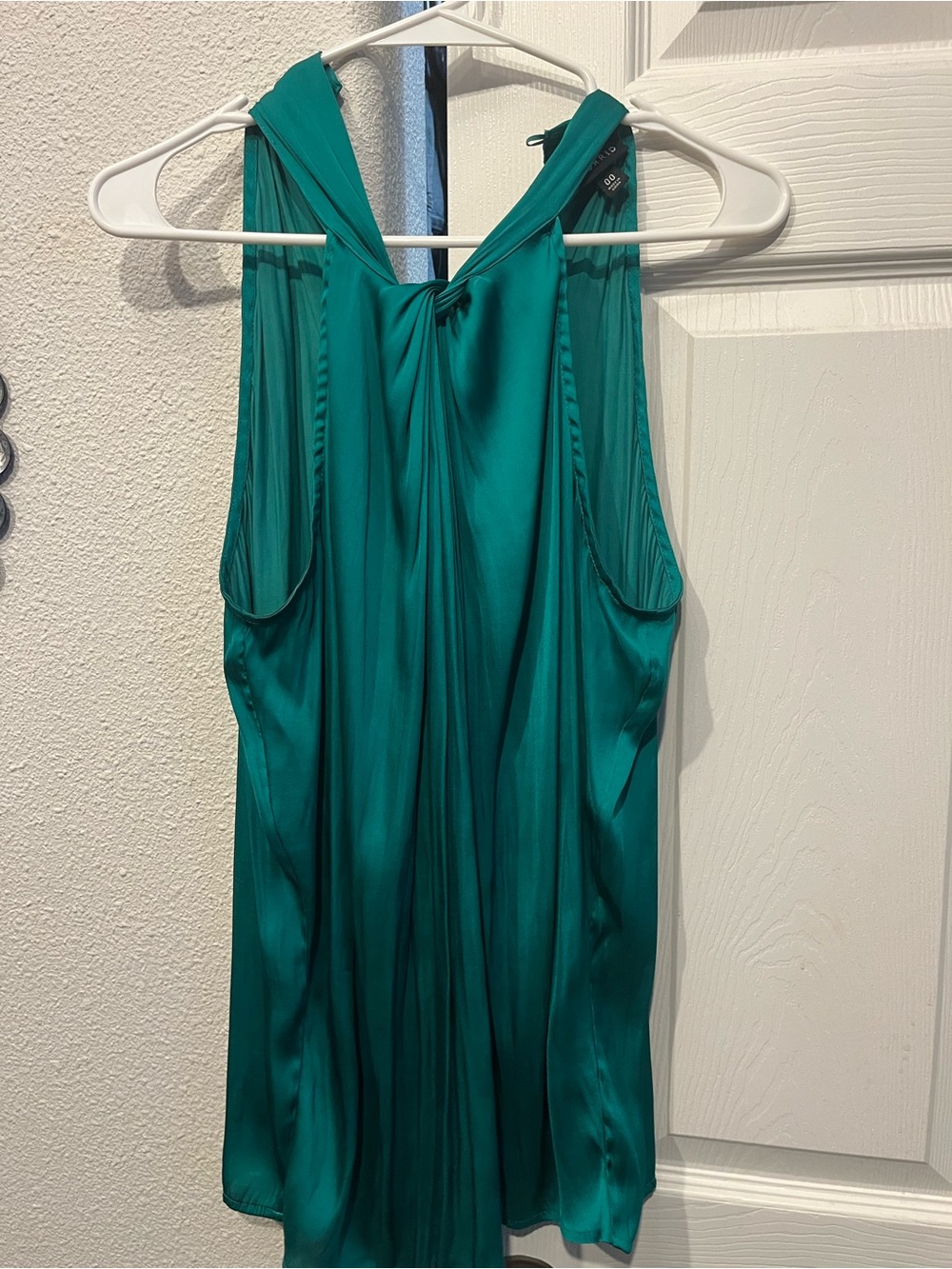 torrid emerald green satin Twist-Back Camisole